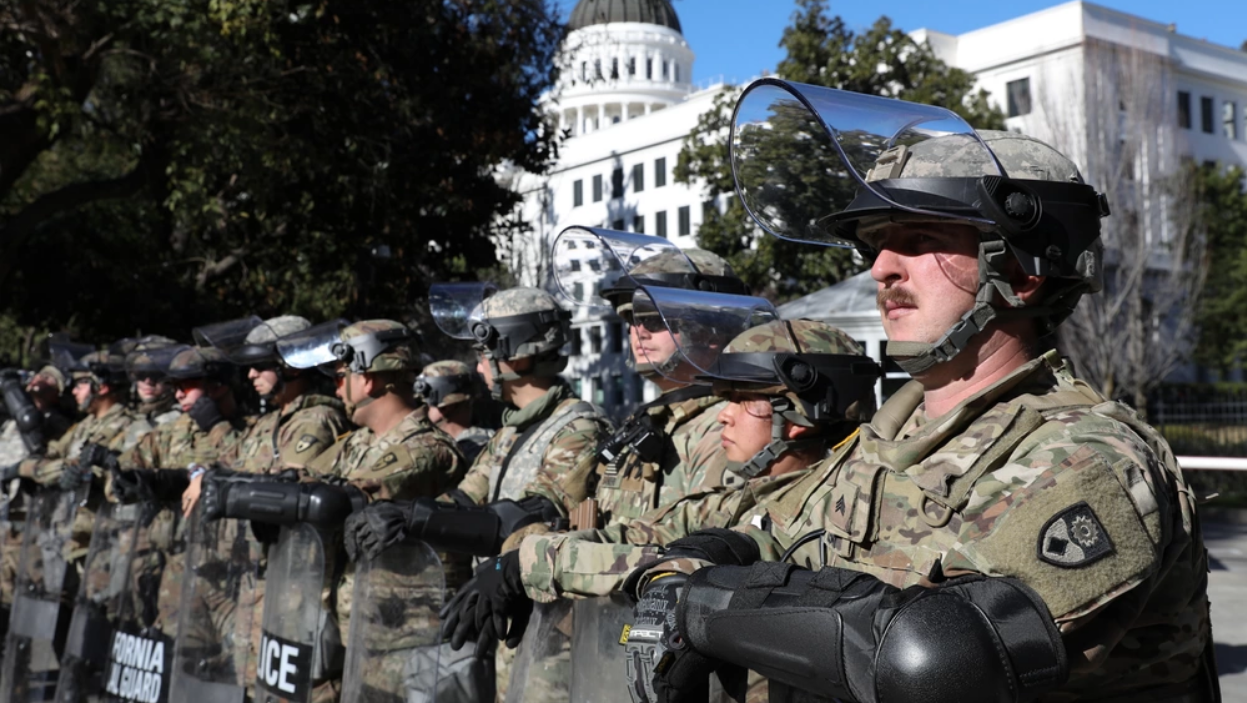 National Guard troops deployed during civil unrest